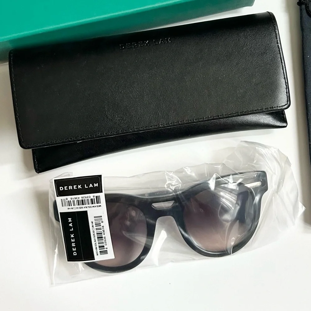 Derek Lam Sunglasses Black Box Case Pouch See Last Pic small tear inside pouch